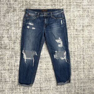 Joe's‎ Jeans 29 Billie Crop Boyfriend Slim Crop Distressed Cuffed Japanese Denim